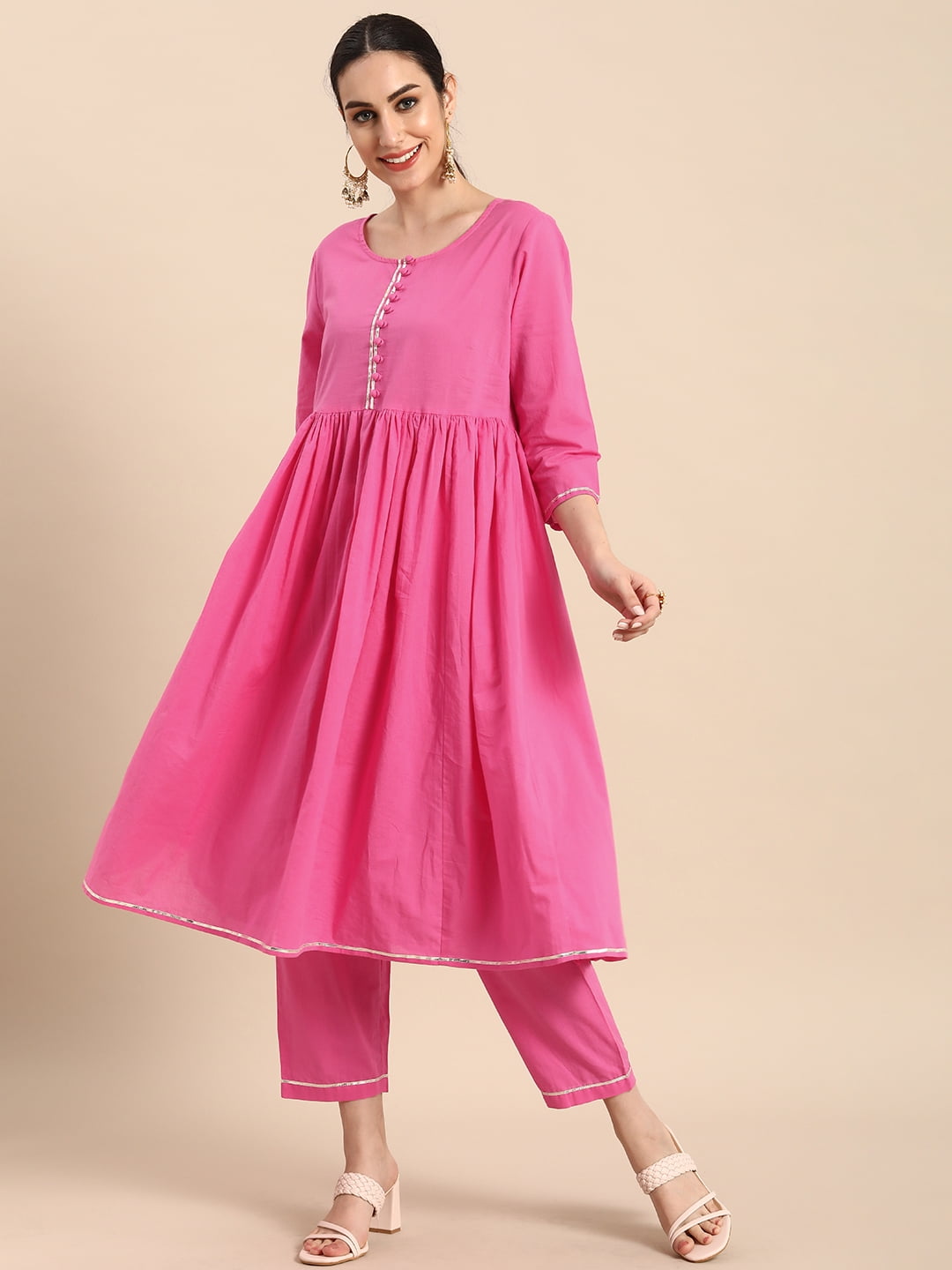 Indian Women Designer Black Printed Kurta Kurti Long Dress A-Line New  Pakistani | eBay